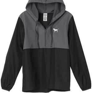 VICTORIAS SECRET PINK WINDBREAKER JACKET PULLOVER M/L